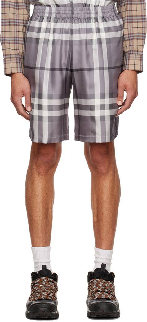 burberry check mens pants grey 52|burberry shorts for men.